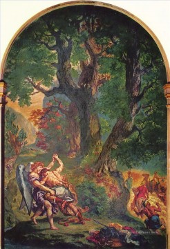  Combat Tableaux - Jacob se bat avec l’ange 1861 Eugène Delacroix
